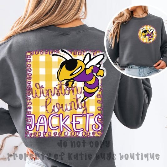 Winston County Jackets Plaid Mascot