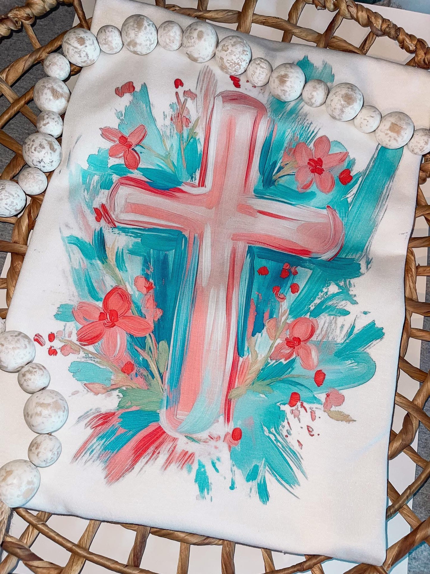 Christian Brushstroke Cross Tee